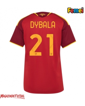 AS Roma Paulo Dybala #21 Tricou Fotbal Replică 2026-27 Femei Acasa